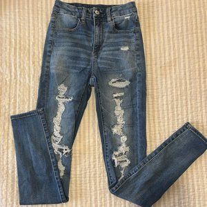 American Eagle Curvy Ripped Skinny Jeans